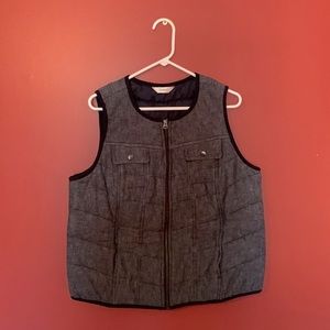 CJ Banks medium size vest, denim jean vest